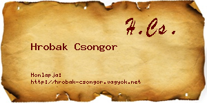 Hrobak Csongor névjegykártya